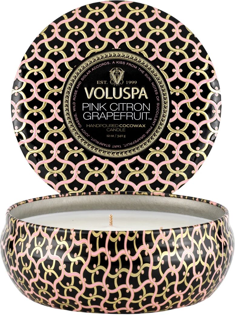 Voluspa Maison Noir 3-wick Tin duflys 40 timer Pink Citron Grapefruit