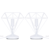 konsimo Lampa stołowa minimalistyczna biała 2 szt. ACOS