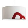 lumbono Lampa wisząca home harbour wykonana z Segela 45cm biały/czerwony