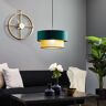 Maco Design Lampa wisząca Dorina, zielona/złota Ø 40cm