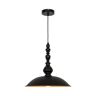 Viokef Lampa wisząca Colin, czarna, Ø 40 cm