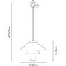 Lampa wisząca MARKET SET Ruche, Ø 58 cm, ochra