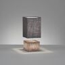 FISCHER & HONSEL Lampa stołowa Hauke z lnianym kloszem 13x13 cm