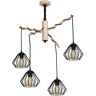 Eko-Light Lampa Wisząca Woody Black 4xe27