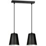 EMIBIG Lampa 2-Punktowa Czarna Środek Biały 60w E27 40cm 396/2 Milargo 2