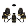 Eko-Light Lampa Wisząca Hermes Black/gold 5xe27