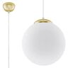 Lumes Biało-złota lampa wisząca glamour 30 cm - EXX232-Ugi