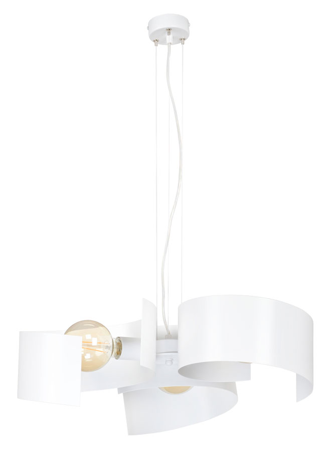Lumes Biała nowoczesna lampa wisząca - D012-Teviso