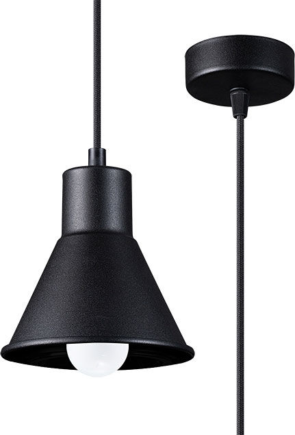 Lumes Czarna lampa wisząca w stylu loft - S166-Melvi