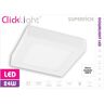 Downlight Led Clicklight Quadrado/bran 24w