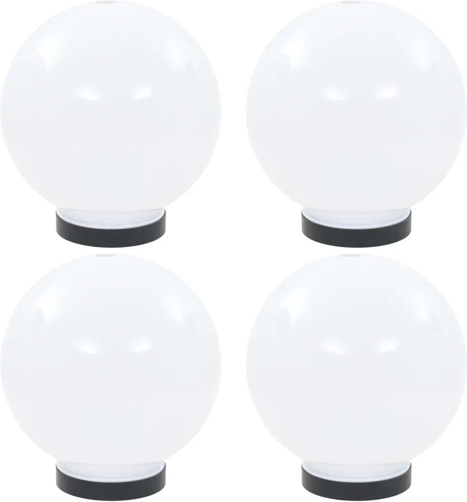 vidaXL Candeeiros esféricos LED 4 pcs 20 cm PMMA