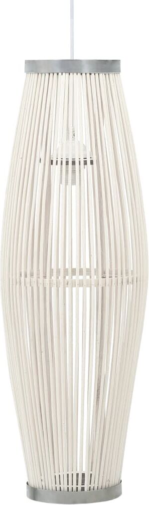 vidaXL Candeeiro suspenso oval 40 W 25x62 cm E27 salgueiro branco