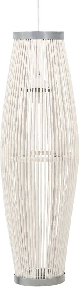 vidaXL Candeeiro suspenso oval 40 W 27x68 cm E27 salgueiro branco