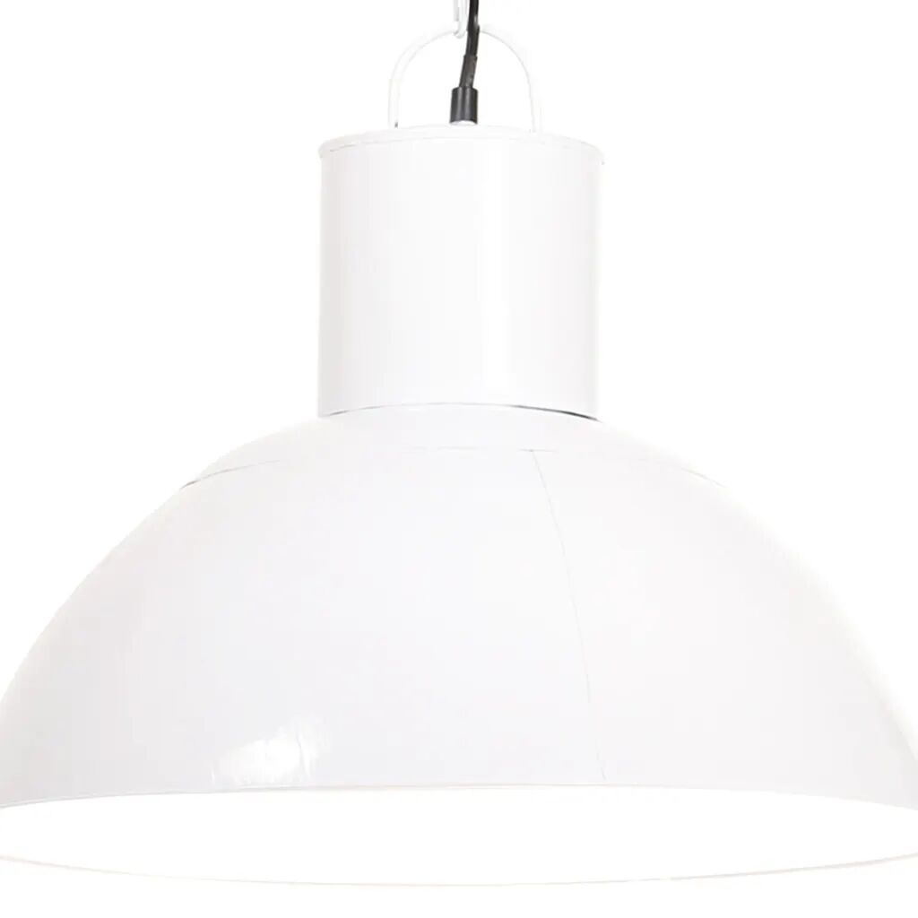 vidaXL Candeeiro suspenso redondo 25 W 48 cm E27 branco