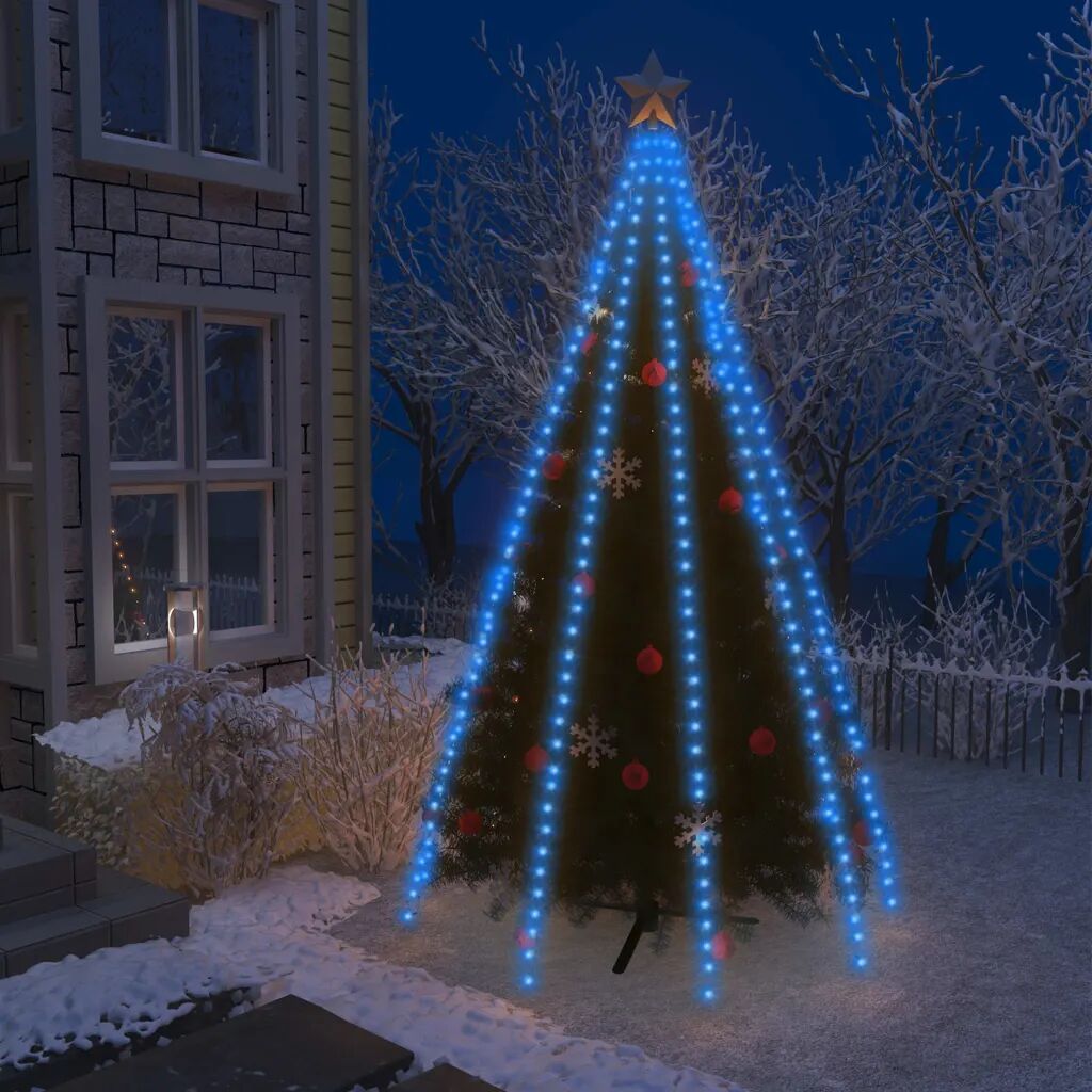 vidaXL Cordão de luzes árvore de Natal 400 luzes LED 400 cm azul