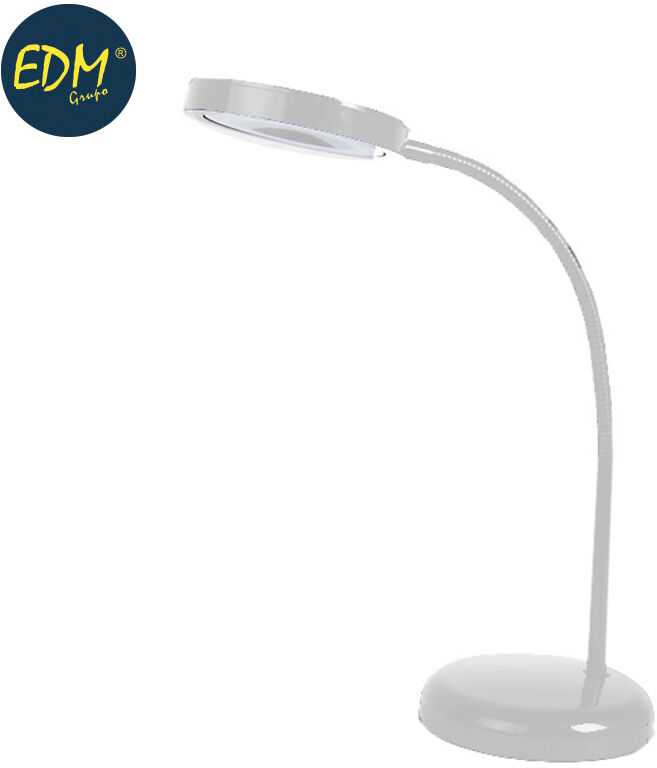 EDM Candeeiro De Mesa Led 3w Modelo "praga" Cor Branco