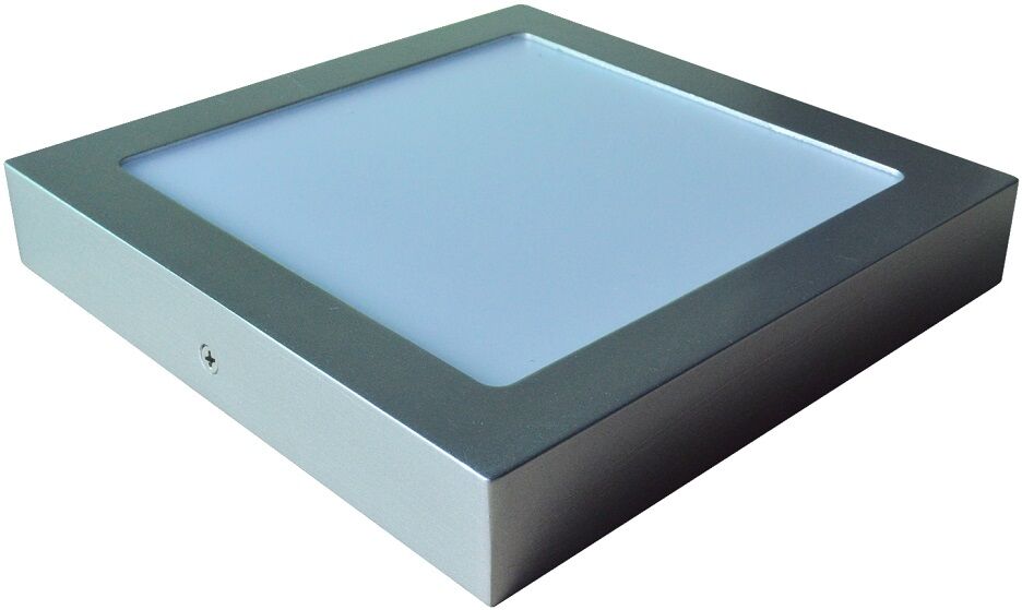 Default Painel De Led Superficie Quadrado (12 X 12cm) 6w 6000k 600lm - Aço Escovado