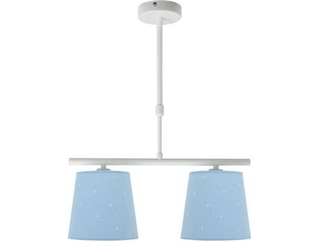 Fabrilamp Candeeiro de Teto Consciencia (Azul Claro - E14 - Máx. 40W - Metal - Tecido)