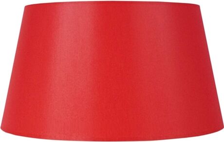 Tosel Abajur para Candeeiro Tambour 45 (Vermelho - Tecido - 45x35x27 cm)