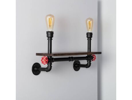 Ledkia Candeeiro de Parede Fumbi (Preto - E27 - 40 W)