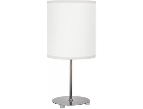 Fabrilamp Candeeiro de Mesa Nicole (Branco - E27 - Máx. 60W - Metal - Tecido)