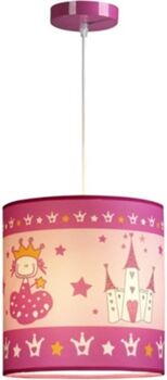 Wonderlamp Candeeiro de Teto Princesas (Branco e Rosa - E27 - 60 W - Plástico)