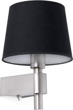 Faro Barcelona Aplique Room (Máx. 20W - Metal, Tecido - Preto)