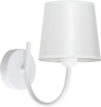 Fabrilamp Aplique de Parede Guadalajara (Máx. 40W - Metal, Tecido - Branco)