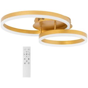 Uniprodo LED-taklampa - 2 cirklar - Fjärrkontroll - Dimbar