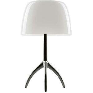 Foscarini - Lumiere Piccola Black Chrome/white - Vit - Bordslampor