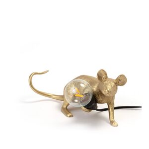 Seletti - Mouse Lamp Lying Down Gold - Bordslampor - Marcantonio Raimondi Malerba - Guld