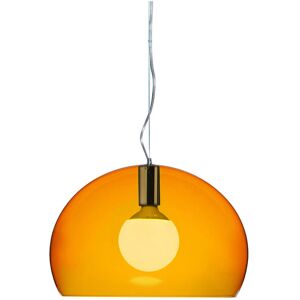 Kartell - Small Fl/y Suspension 9053, Transparent Orange, Incl. Led 15w E27 - Orange - Pendellampor