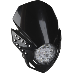 Acerbis Framlampa  LED Fulmine Svart Svart