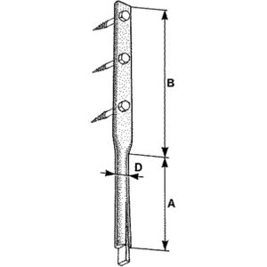 Necks 3429401 Bergdubb Med Kil 25x250, Installationsmaterial