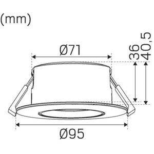 Hide-A-Lite Comfort Twist Quick Iso Downlight 6.5 W, 470 Lm, 2700-4000 K Vit, Belysning