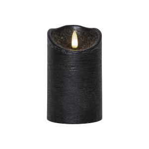 Star Trading Flamme Rustic LED Blockljus   12.5cm   svart