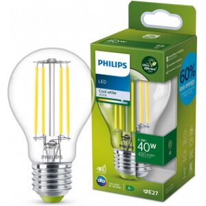 Philips Ultra Effektiv Led-Lampa, E27, 4000k, 485 Lm, Klarbelagd