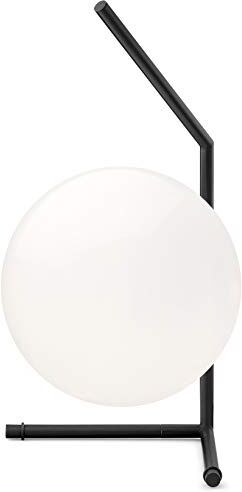 Flos IC T1 låg bordslampa E14 60W opalglas svart F3171030