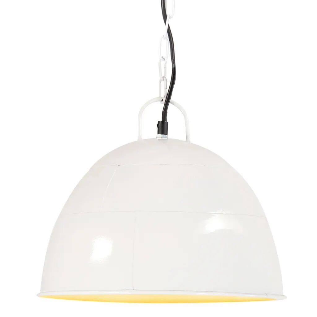 vidaXL Industriálna vintage závesná lampa 25 W, biela 31 cm E27