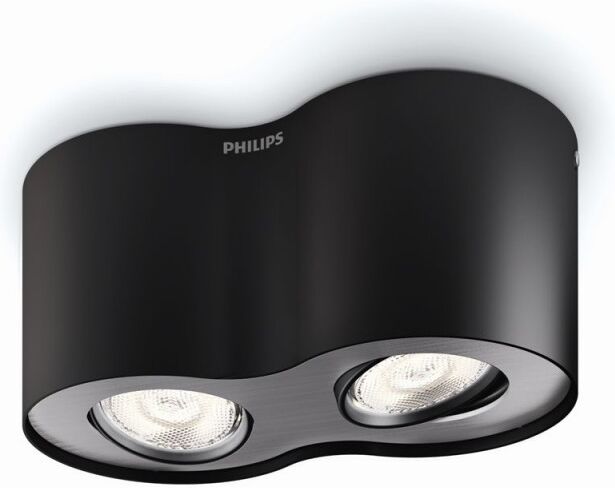 Philips LED prisadené stropné svietidlo bodové Philips PHASE 53302/30/16 - čierna