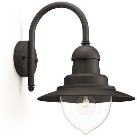 Philips 01652/30 / PN vonkajšie nástenné svietidlo Raindrop 1x60W   E27   IP44 - čierna