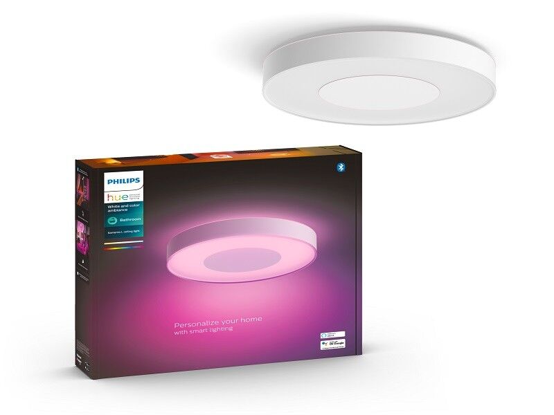 Philips Hue 41168/31 / P9 LED kúpeľňové stropné svietidlo Xamento L 1x52,5W   3700lm   2200-6500K   RGB - stmievateľné, Bluetooth, White and color Ambiance, biela