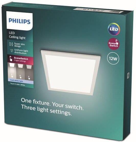 Philips 8719514326668 LED stropné panelové svietidlo Super Slim 1x12W   1200lm   4000K - biela