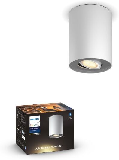 Philips Hue 8719514338500 LED stropné bodové svietidlo Pillar 1x5,5W   GU10   250lm   2200-6500K - Bluetooth, stmievateľné, White Ambiance, biela