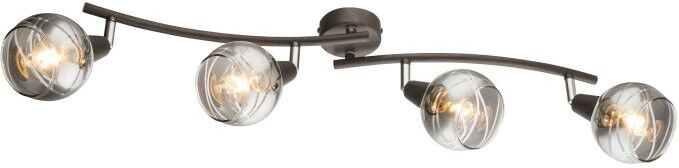 Globo 54347-4 prisadený bodový luster Isla 4x4W   E14 LED   196lm   3000K - žiarovky súčasťou balenia, ohybné rameno, bronzová