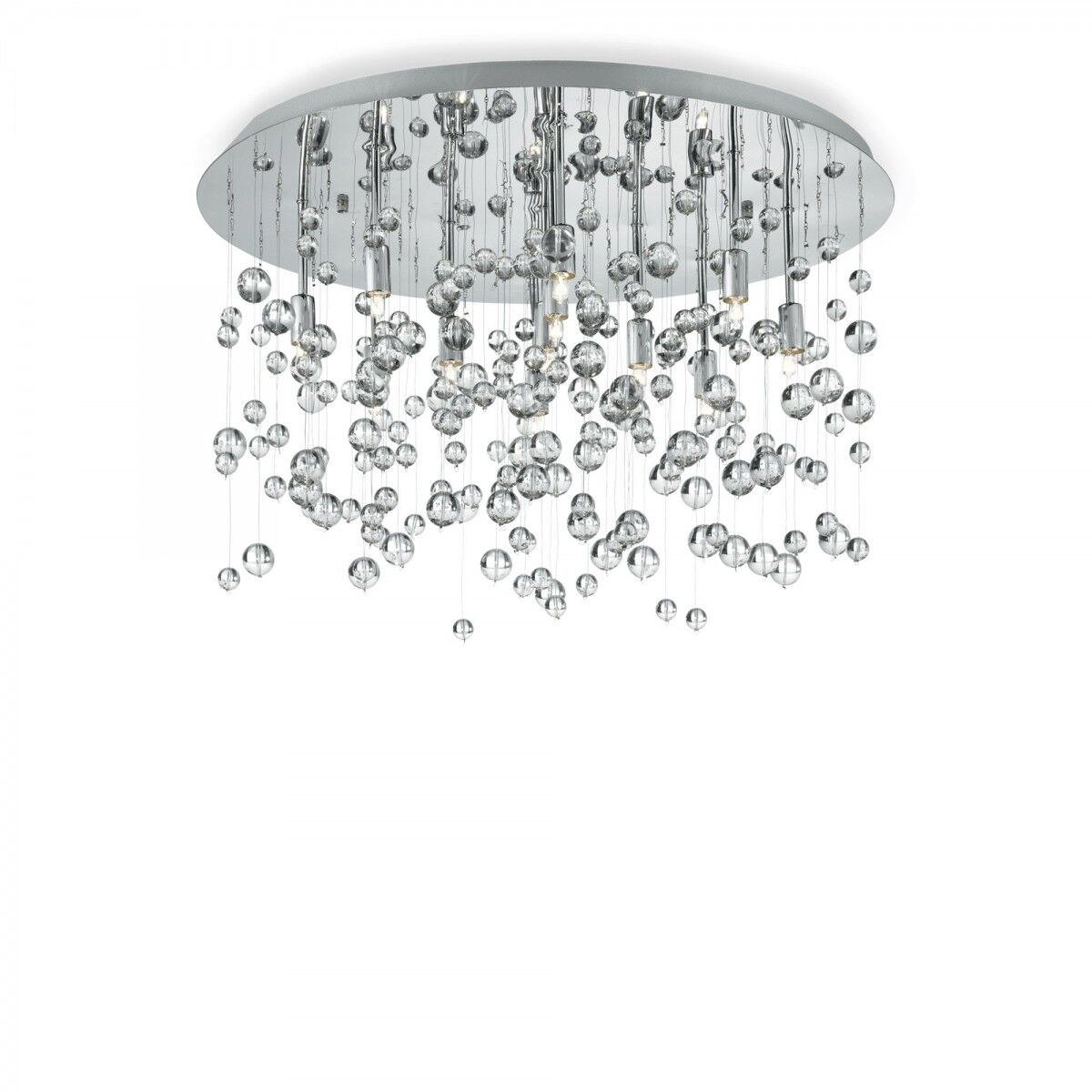 Ideal lux prisadené stropné svietidlo Ideal lux NEVE 022222 - chróm / transparentná