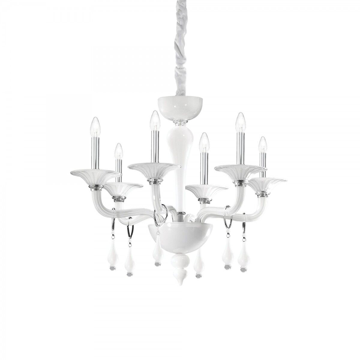 Ideal lux závesné svietidlo - luster Ideal lux MIRAMARE 068183 - biela