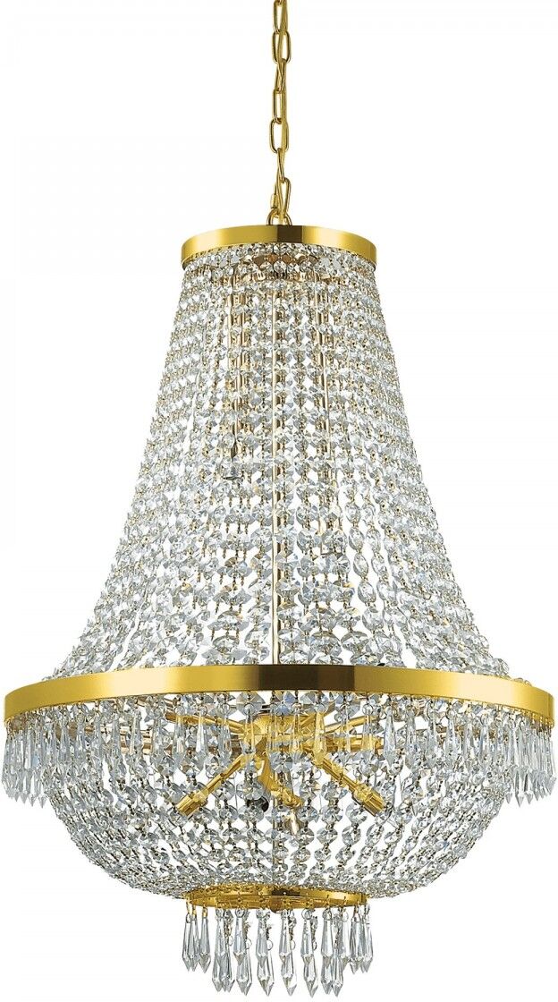 Ideal Lux 114743 závesné stropné svietidlo Casera Oro 12x40W   G9 - zlaté