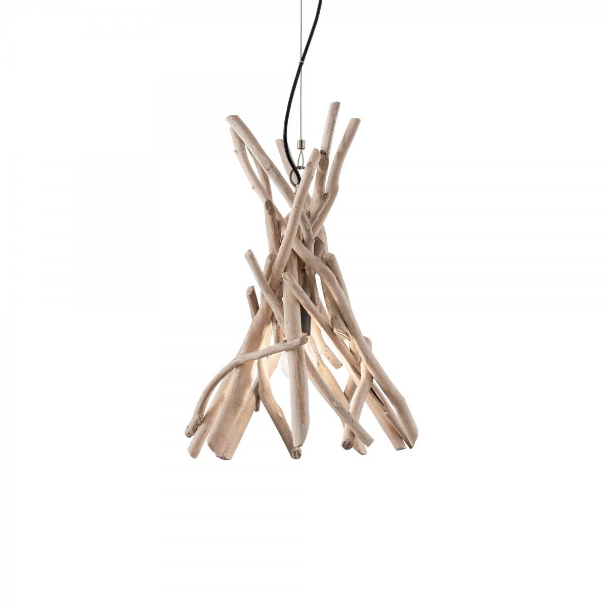 Ideal Lux 129600 závesné stropné svietidlo Driftwood 1x60W   E27 - prírodné