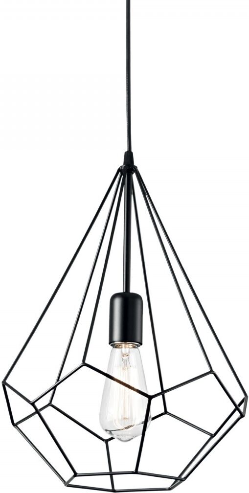 Ideal Lux 148175 závesné stropné svietidlo Ampolla 1x60W   E27 - čierne